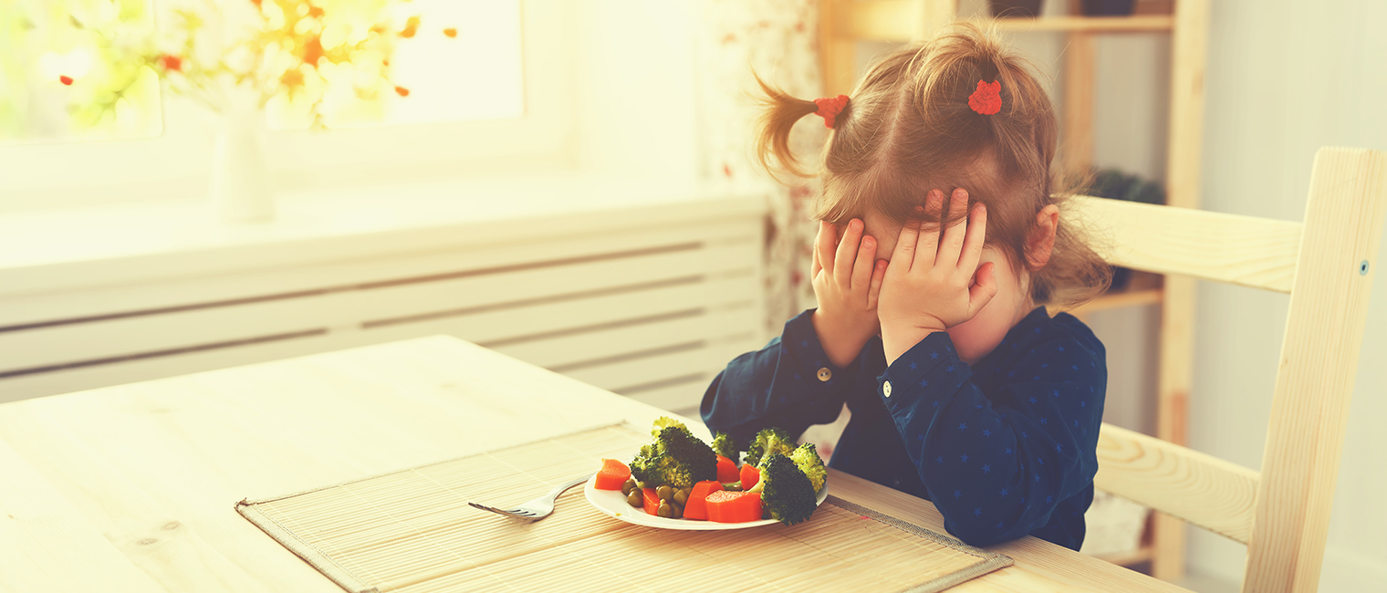 Child refuse to eat vegetables unhappy