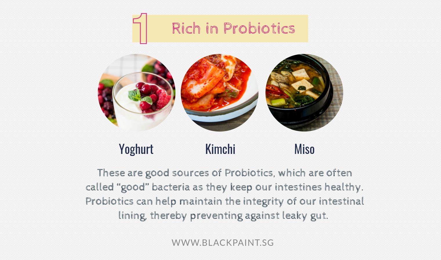 illustration of choosing foods rich in probiotics