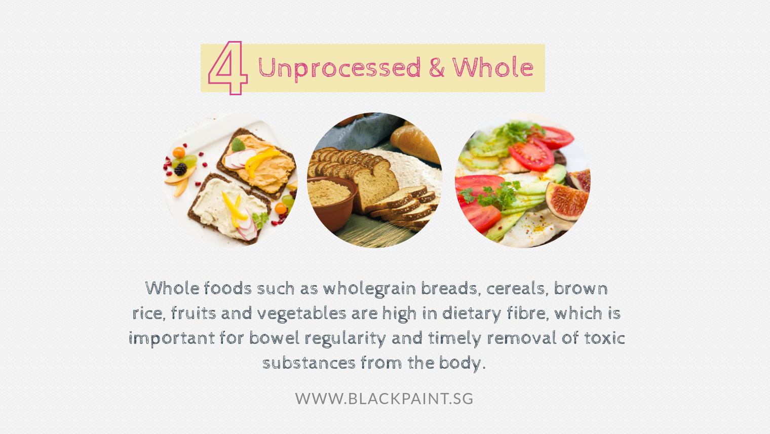 illustration of choosing unprocessed or whole foods