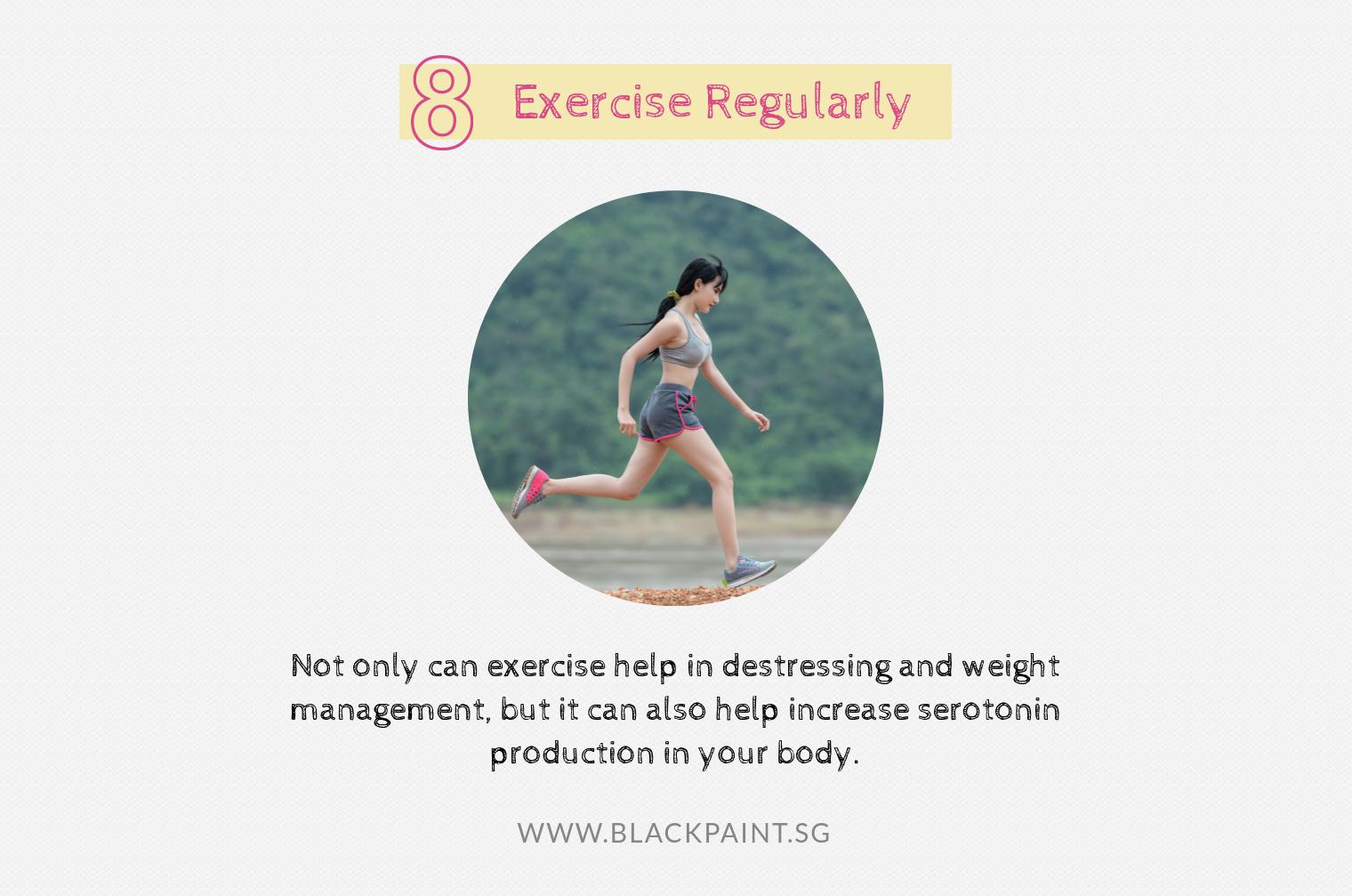 illustration of exercising regularly
