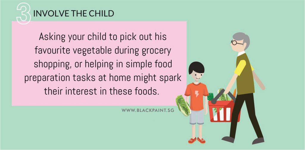 how to make my child like vegetables step 3 involve your child