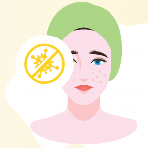 illustration of woman with poor immune system